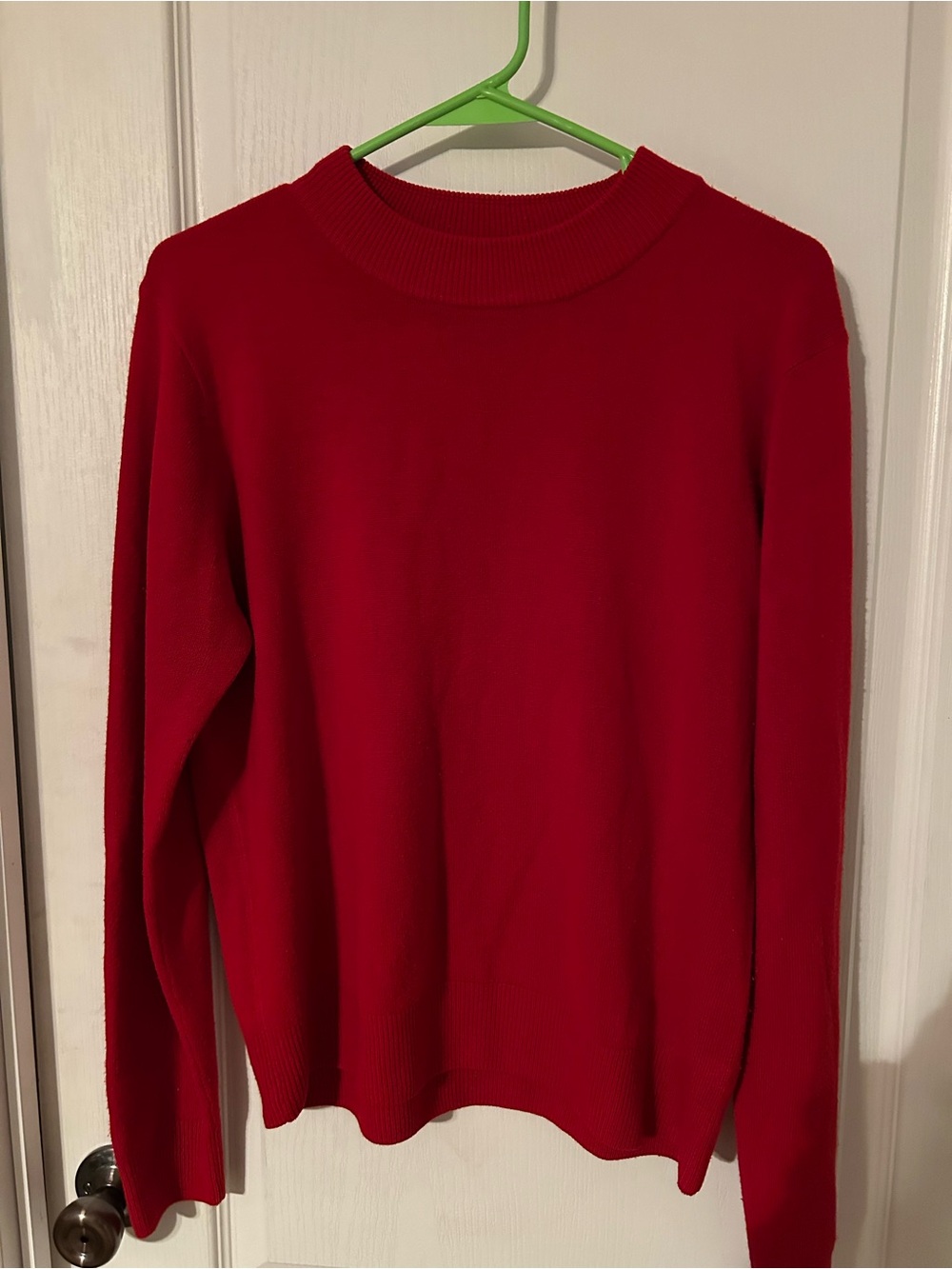 Sag Harbor Red Crewneck Sweater